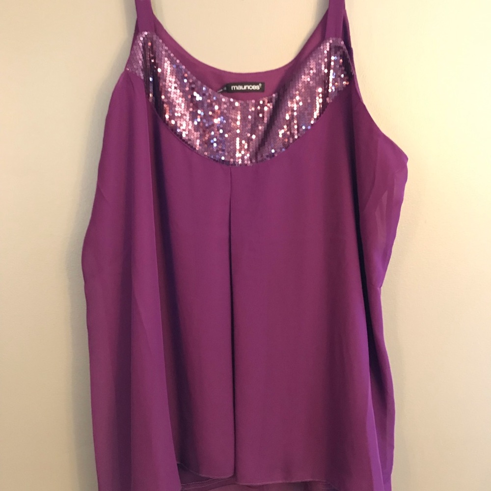 Maurice’s sheer sequin camisole plus size 1 NWT